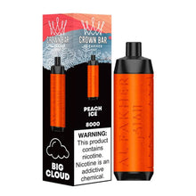Load image into Gallery viewer, Peach Ice Al Fakher Crown Bar Disposable Vape