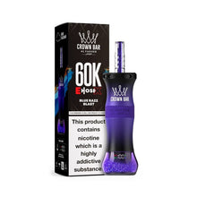Load image into Gallery viewer, Blue Razz Blast Al Fakher Crown Bar 60k E Hose X Disposable 6mg