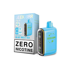 Cargar imagen en el visor de la galería, Blue Razz Ice Geeek Bar Pulse Zero Nicotine Disposable Vape