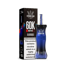 Load image into Gallery viewer, Blueberry Raspberry Al Fakher Crown Bar 60k E Hose X Disposable 6mg