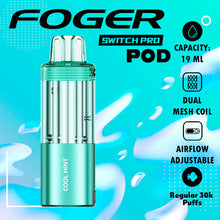 Load image into Gallery viewer, Cool Mint Foger Switch Pro Kit Disposable 30K