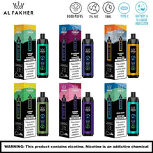 Load image into Gallery viewer, Blue Razz Lemonade Peach Ice Al Fakher Crown Bar Disposable Vape