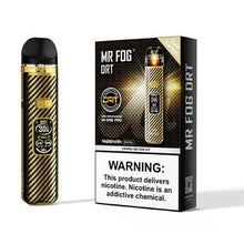 Cargar imagen en el visor de la galería, Gold Carbon Mr Fog DRT Vaping Device Kit 1400 Mac 2.5ml