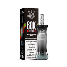 Load image into Gallery viewer, Watermelon Kiwi Al Fakher Crown Bar 60k E Hose X Disposable 6mg