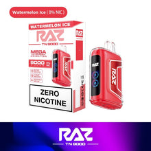Load image into Gallery viewer, Watermelon Ice Razzzz TN9000 Zero Nicotine Vape