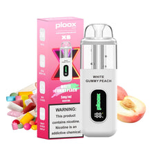 Load image into Gallery viewer, White Gummy Peach Ploox XS 25k Disposable Vape