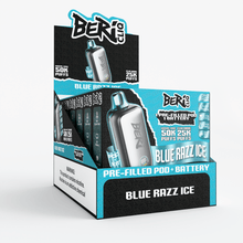 Cargar imagen en el visor de la galería, Kit / Blue Razz Ice Beri Cliq 50K Disposable Kit &amp; Refills
