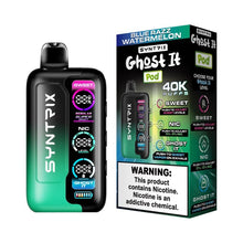 Load image into Gallery viewer, Blue Razz Watermelon Syntrix ghost it 40K Disposable
