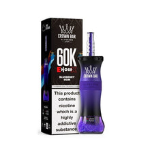 Load image into Gallery viewer, Blueberry Gum Al Fakher Crown Bar 60k E Hose X Disposable 6mg
