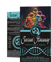 Load image into Gallery viewer, Dark Chocolate and Espresso Sacred Journeys: Mushroom Chocolate Bar
