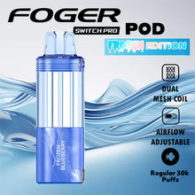 Load image into Gallery viewer, Frozen Blueberry / Pod Only Foger Switch Pro Kit Disposable 30K
