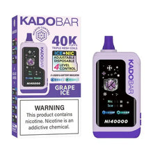 Load image into Gallery viewer, Grape Ice - Kado Bar 40K (95 Percent Customers Prefer This Over Raz) Grape Ice Raz TN9000 Disposable Vape

