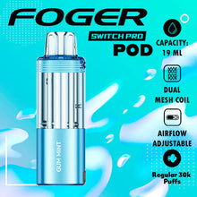 Load image into Gallery viewer, Gum Mint / Pod Only Foger Switch Pro Kit Disposable 30K
