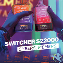 Cargar imagen en el visor de la galería, Memers Switcher S22000 Disposable Vape Device With Switchable Lid &amp; Power Screen
