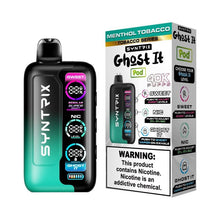 Load image into Gallery viewer, Menthol Tobacco Syntrix ghost it 40K Disposable
