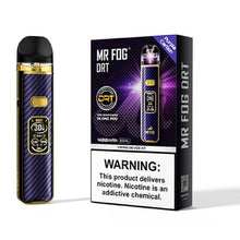 Cargar imagen en el visor de la galería, Purple Carbon Mr Fog DRT Vaping Device Kit 1400 Mac 2.5ml
