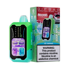 Load image into Gallery viewer, Sour Apple Ice (Nic &amp; Ice Control) Rifbar Mixpro 40K Vape
